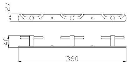 Крючок Rav Slezak COA0105 планка 6 крючков