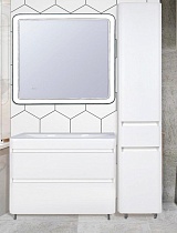 Мебель для ванной Style Line Атлантика 100 см напольная, белый антискрейч