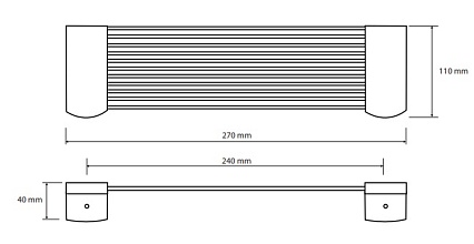 Полка для полотенец Bemeta Graphit 156102272 графит
