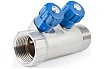 Коллектор с регулировочными вентилями PROFACTOR в/н 1" х 2 вых 1/2"нар PF MV 269.2