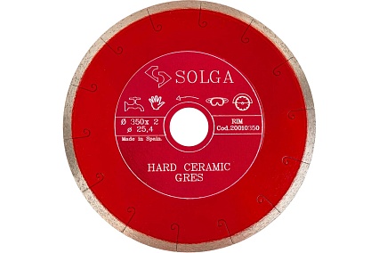 Диск алмазный сплошной (350х25,4 мм) HARD CERAMICS Solga Diamant 20010350
