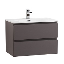 Тумба с раковиной BelBagno Kraft 70 см эмаль, Темно-серый матовый