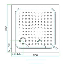  Поддон для душа Cezares TRAY-A-A-80-15-W 80x80 акриловый