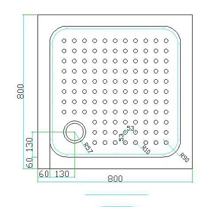  Поддон для душа Cezares TRAY-A-A-80-15-W 80x80 акриловый