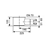 Сифон TECEdrainline 650002 DN 70, боковой слив 1,2 л/c