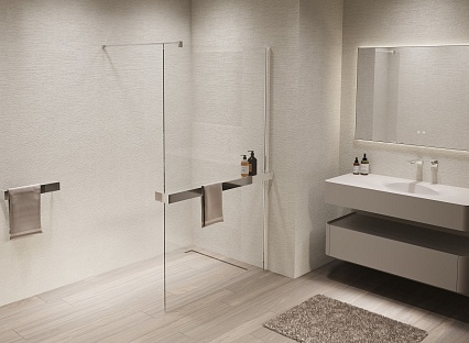 Душевая перегородка Vincea Walk-In VSW-1HR900CL 90x200 хром, прозрачное