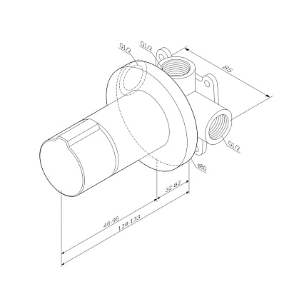 Смеситель для душа Am.Pm X-Joy F85A65722 TouchReel, черный