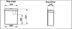 Унитаз CeramaLux NS-2170-18 с сиденьем микролифт, черный