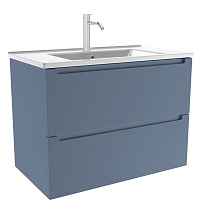 Тумба с раковиной ЗОВ Дион 100 см серо-синий