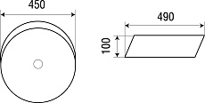 Раковина WeltWasser ELBACH 3265 45 см, 10000003829 белый глянец