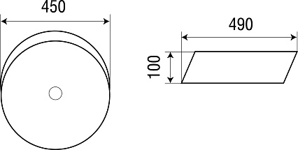 Раковина WeltWasser ELBACH 3265 45 см, 10000003829 белый глянец