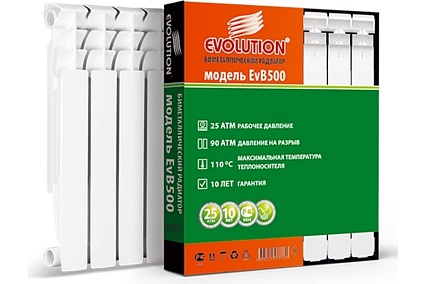Биметаллический радиатор Evolution EvВ 500 6 секций 009050206-03