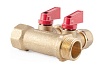 Коллектор с шаровыми кранами PROFACTOR в/н 3/4" х 2 вых 16 цанга PF MVP 266.2