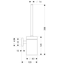 Ерш подвесной Hansgrohe Logis 40522000 хрусталь/хром