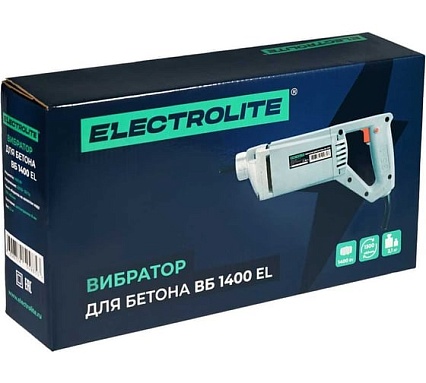 Вибратор для бетона Electrolite ВБ 1400 EL/ВБ 1400 (ШК) 1400 В, 1,5 м булава, 35 мм диаметр булавы 15