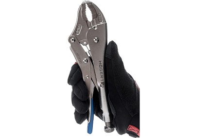 Зажимные клещи Hoegert Technik круглые губки, 250 мм HT1P380