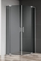 Душевой уголок Cezares SLIDER-R-2-90/100-GRIGIO-Cr 90/100x90/100 серый, хром