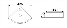 Раковина CeramaLux N 9067B 43.5 см