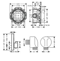 Душевой набор Hansgrohe Raindance S 240 1 jet 27959670 черный матовый термостат