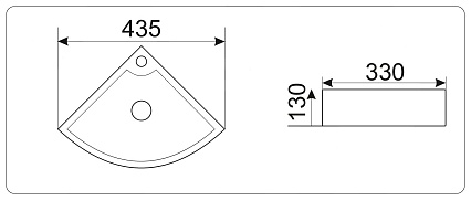 Раковина CeramaLux N 9067B 43.5 см