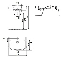 Полупьедестал для раковины Creavit Bull BL260