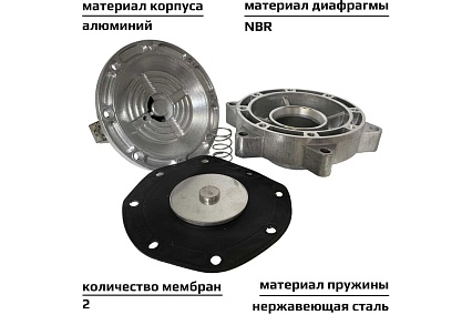 Импульсный электромагнитный клапан для рукавных фильтров Архимед ArTorq мембранного типа, встраиваемый в ресивер, диафрагма NBR, IK50V.220AC