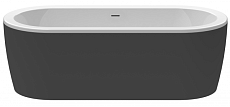 Акриловая ванна Cezares Slim Central-180-80-60-NERO-SET 180x80 черный матовый
