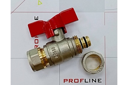 Кран шаровой для м/п труб PROFLINE цанга-цанга 16x16 УТ-00036233