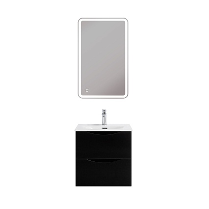 Мебель для ванной BelBagno Marino-Cer-Mini 50 см Nero Lucido