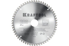 Диск пильный по алюминию Kraftool Multi material 200x32 мм, 60Т 36953-200-32