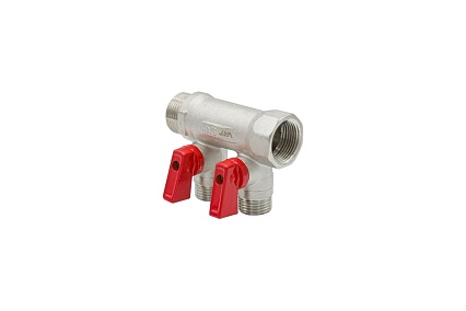 Коллектор VRT 3/4"x1/2", с отсечными кранами, 2 выхода 531861