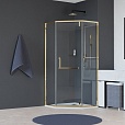 Душевой уголок RGW Hotel HO-084Gb 90x90 брашированное золото, прозрачное 350608499-016
