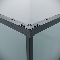 Душевой уголок Grossman Galaxy 300.K33.01.1010.42.00 100x100 прозрачный, графит сатин