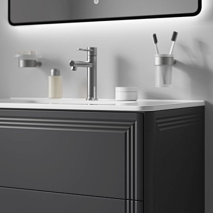 Мебель для ванной Iddis Oxford Neo 80 см темно-серый матовый