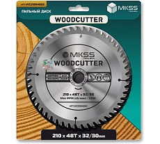 Диск пильный по дереву MKSS Toolbox Woodcutter WC2100 210x48Тх32/30 мм WC21004832