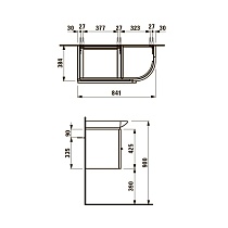 Тумба с раковиной Laufen Palace New 90 см R, белый