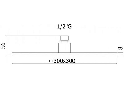 Верхний душ Paffoni Syncro ZSOF078NO 30x30 черный матовый