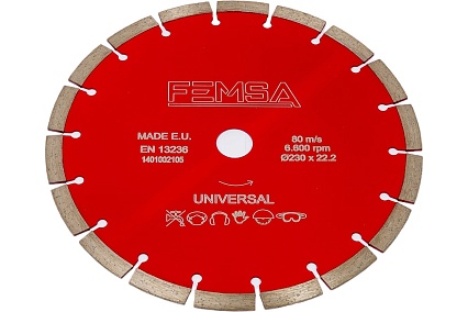 Диск алмазный универсальный ST10 230x2.4x22.23 мм FEMSA 1401002105