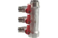 Коллектор с отсекающими шаровыми кранами EUROS 3 выхода 1&quot; x 1/2&quot; EU.ST3042285 3x1x12_k