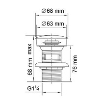 Донный клапан WasserKRAFT Exter 046 Push-up, светлая бронза