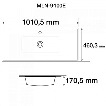 Раковина Melana MLN-9100E 101 см