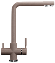 Смеситель для кухни Ulgran Classic U-016-302 с дополнительным краном, песочный