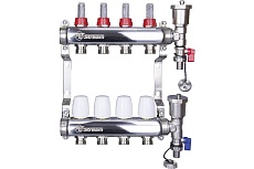 Коллекторная группа Altstream с расходомерами в сборе из нержавеющей стали 1&quot;х3/4&quot; 4 выхода 005071103