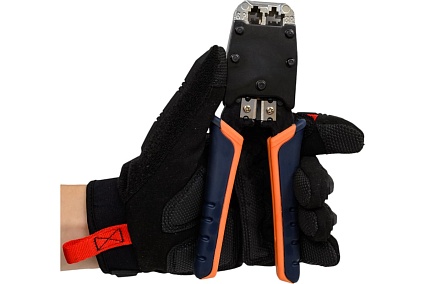 Обжимной инструмент Cabeus для RJ-45 (8р8с), RJ-11/12 (6р6с, 6р4с, 6р2с), профессиональный HT-500