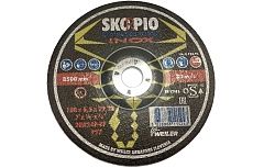 Круг шлифовальный по нержавеющей стали STANDART (180х6.5х22.23 мм; 20A24P-B; F27) SKORPIO 702224