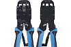 Обжимной инструмент Cabeus для RJ-45 (8р8с), RJ-11/12 (6р6с, 6р4с, 6р2с), 4р4с, 4р2с, профессиональный, с храповым механизмом HT-2008AR