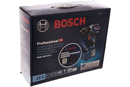 Аккумуляторная ударная дрель-шуруповерт Bosch GSB 18V-60 C 0.601.9G2.102