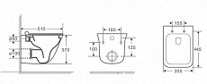 Подвесной унитаз Azario Felice AZ-0054 безободковый, с микролифтом