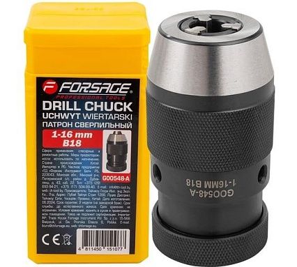 Патрон цанговый для дрели Forsage 1-16мм, B18 F-G00548-A(61391)
