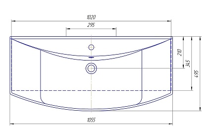 Тумба с раковиной Dreja Laguna Plus 105, белая